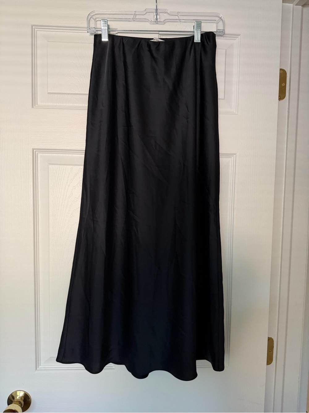 Abercrombie & Fitch Black Satin Maxi Skirt